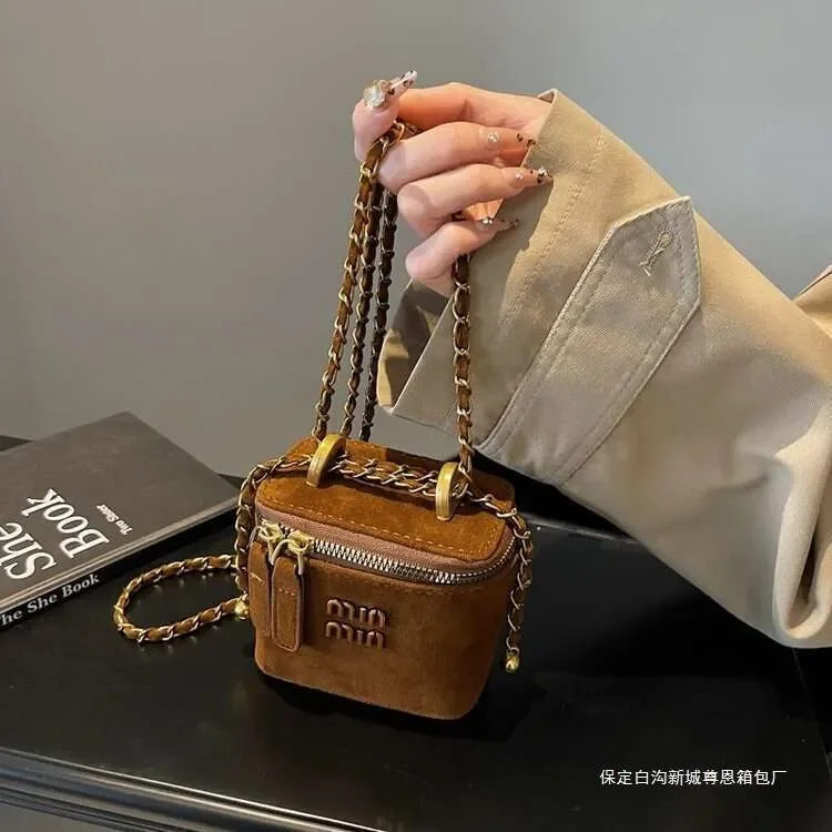 Korean Niche Ins Mini Small New Fashion Matte Box Trendy Chain Shoulder Crossbody Bag