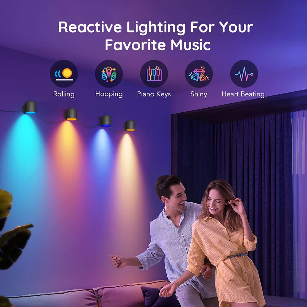 LED graffiti intelligent music wall lamp