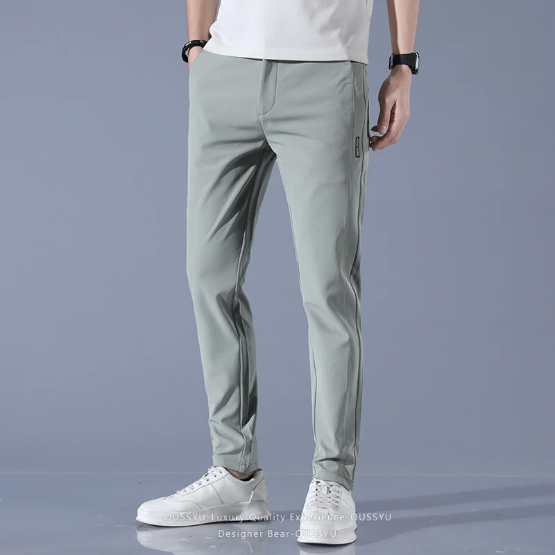 2026 Spring Summer Ultra-thin Men's Stretch Slim Straight Casual Pants High Quality Fashion Breathable Golf Sports Trousers Man - view 3
