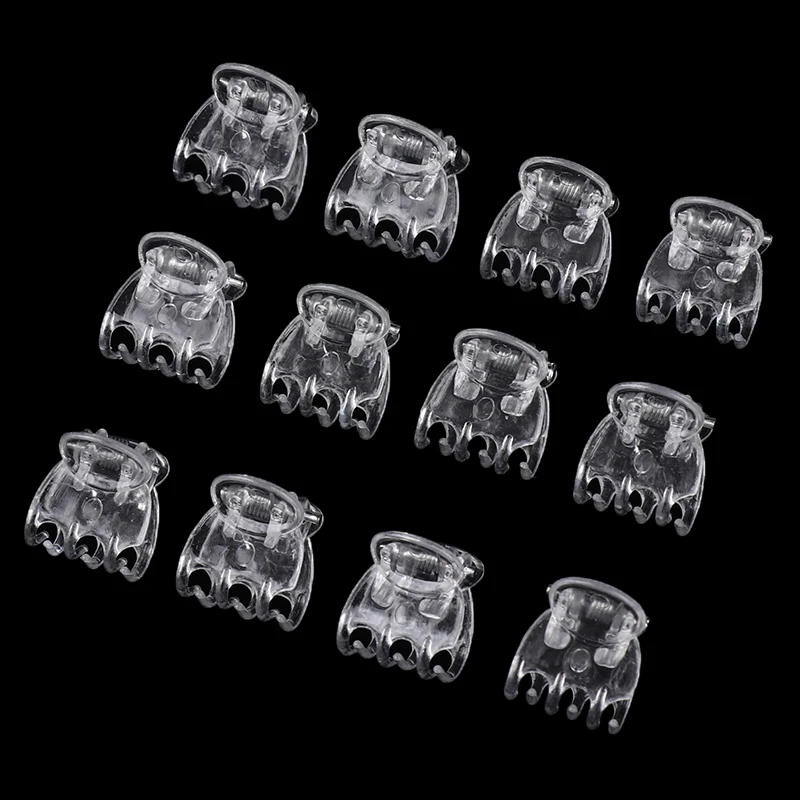 100Pcs Transparent Garden Plant Clips Clear Plastic 6-Claw Orchid Clamp Flower Climbing Stem Decorative Support Fixer