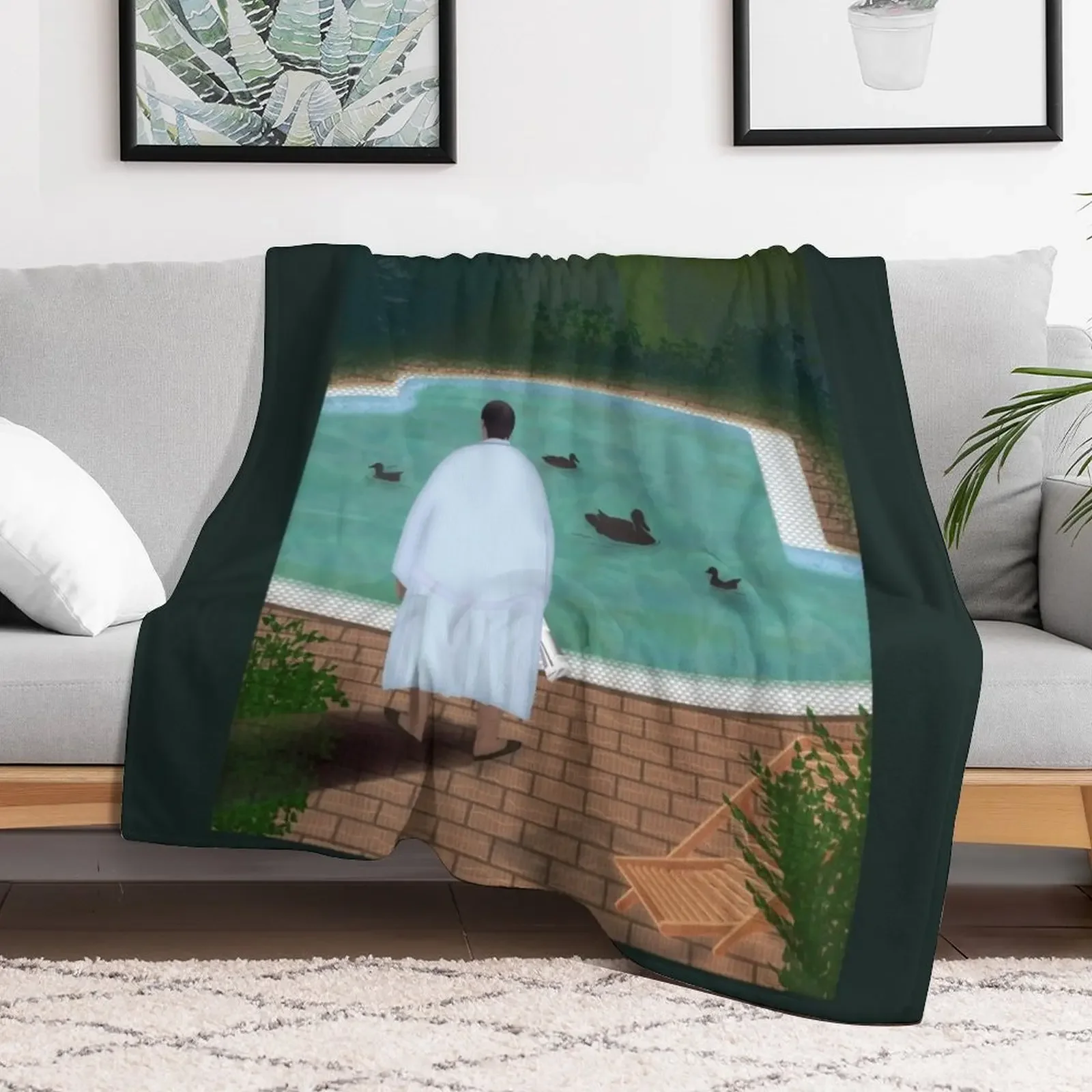 Him, with those ducks... Throw Blanket Warm Flannel Blanket for Couch Chair Bedroom