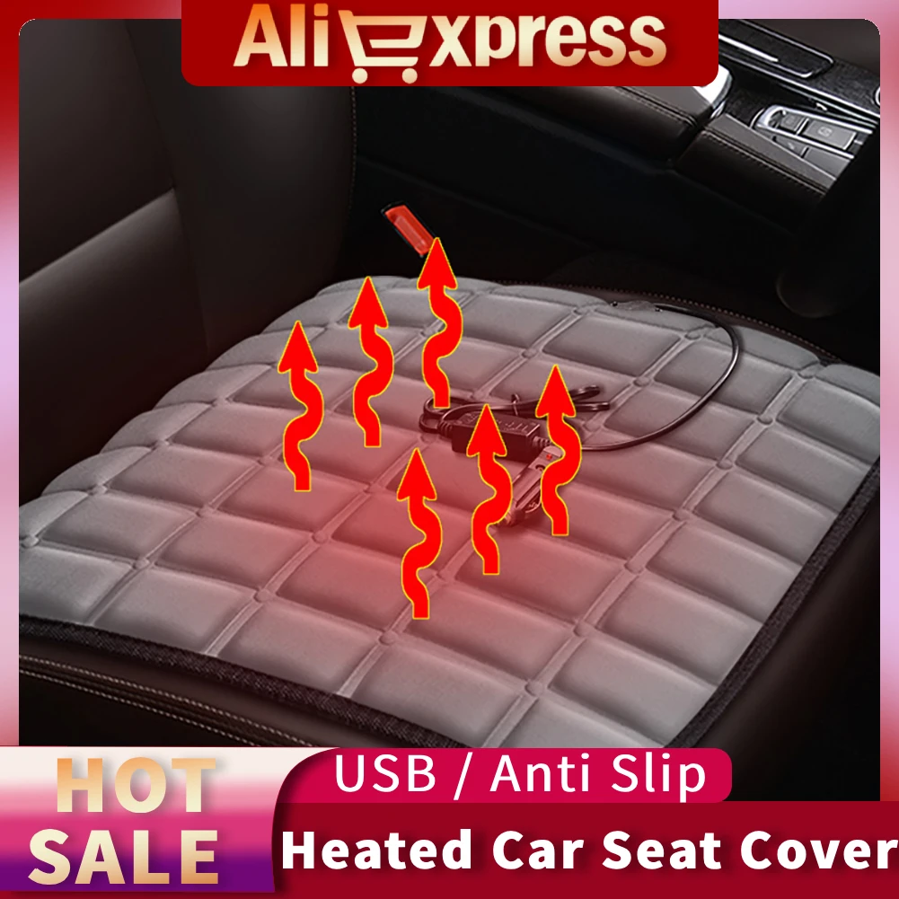 USB 5 فولت التدفئة غطاء مقعد السيارة الكهربائية عدم الانزلاق سيارة التدفئة وسادة مريحة مقاومة للخدش وسادة ساخنة للسيارة المنزل مكتب