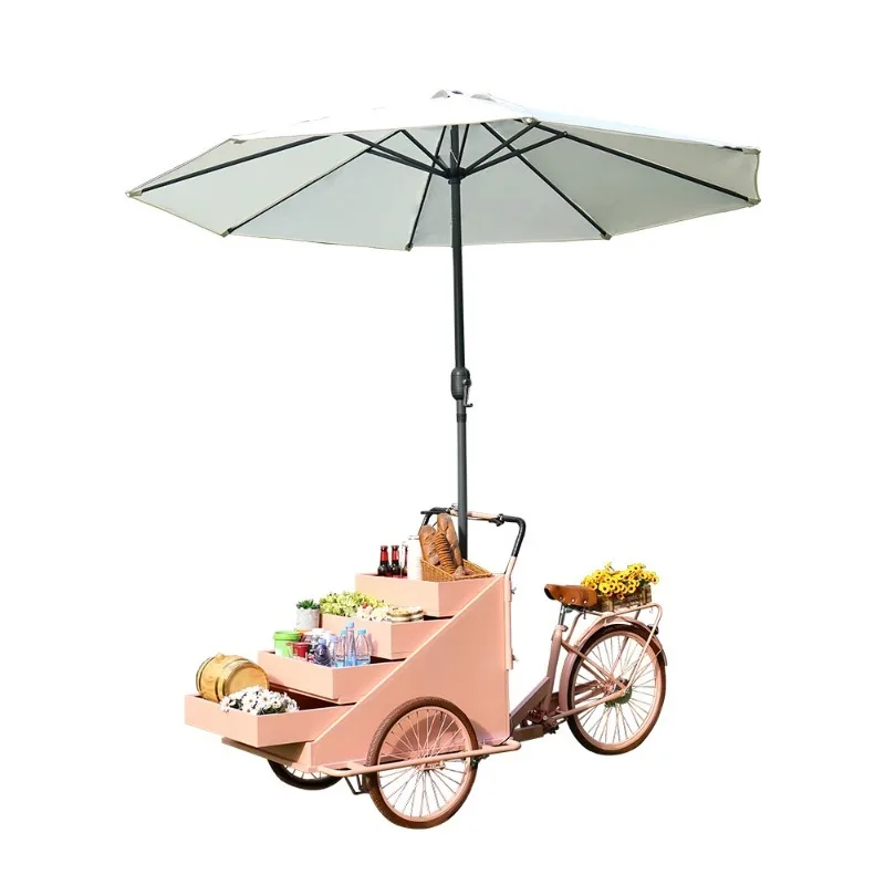 Creative Outdoor Float Display Shelf Night Market Exhibition Snack Vending Car Market Square Mobile Stall Cart