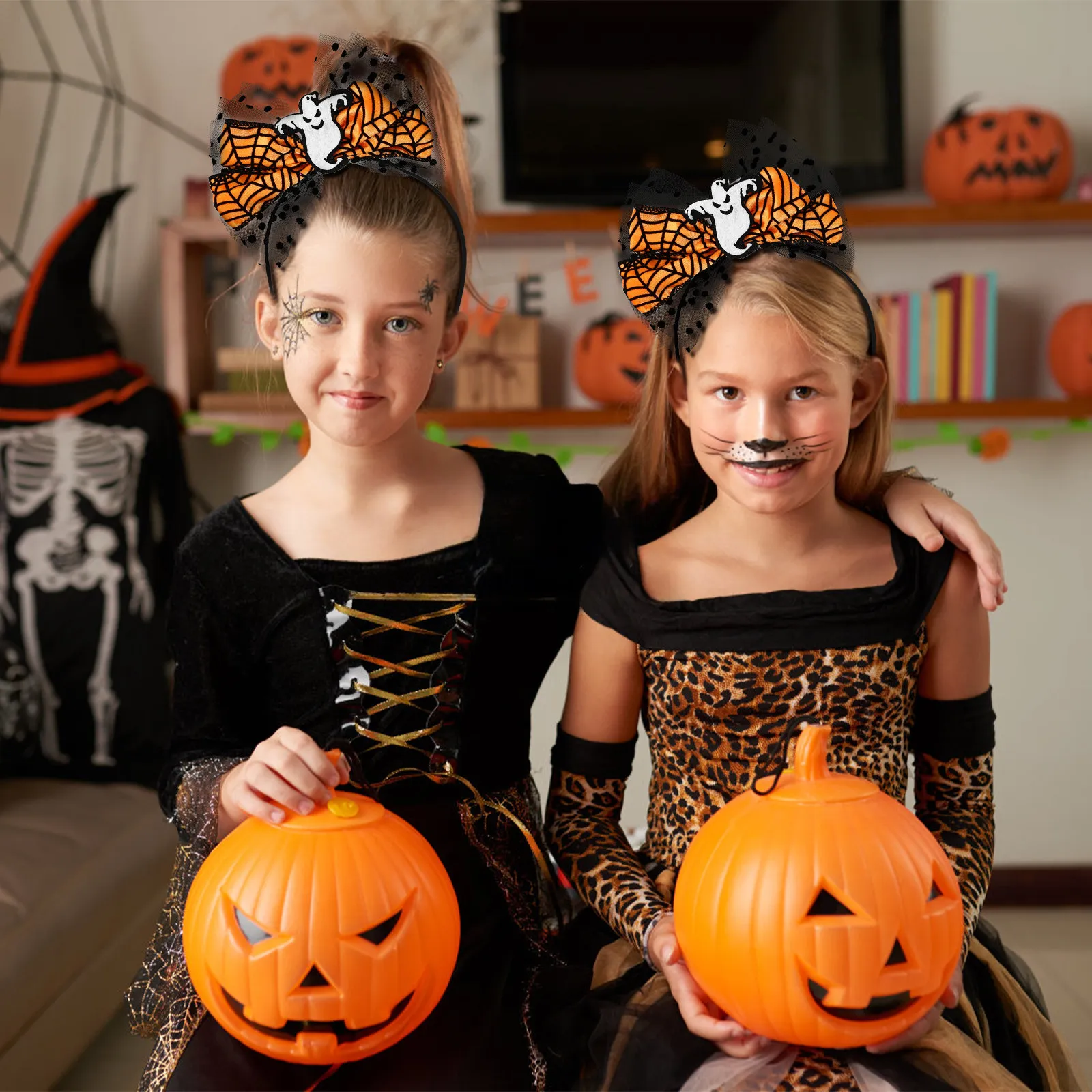 

Повязка на голову с изображением животных, головной убор на Хэллоуин, милая повязка на голову для девочек-подростков и женщин, праздничный головной убор, аксессуары для волос, фотозона