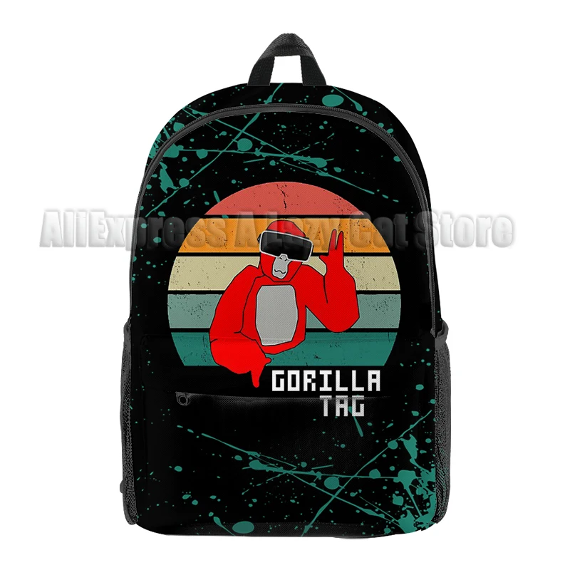 حقيبة ظهر Gorilla Tag Monke ذات سعة كبيرة من Oxford Monkey للكمبيوتر المحمول اللوحي حقيبة كتف للمراهقين حقيبة مدرسية للتخييم والهدايا النسائية #4