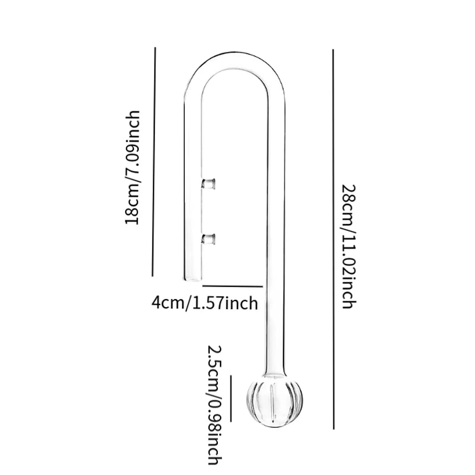 Glass Aquatic Lily Pipe Clear Inflow Tube for Planted Aquarium Easy to Install Water Flow Management - view 2