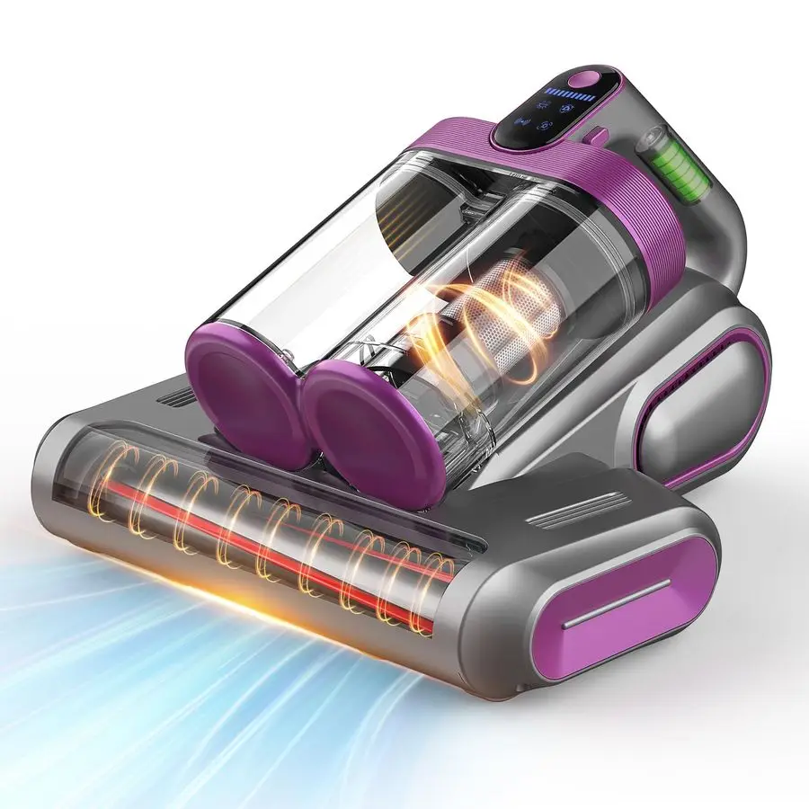 

Беспроводной пылесос для матрасов 16Kpa, ручной пылесос с УФ-светом 253,7 нм, HEPA-фильтром и ультразвуком, портативный