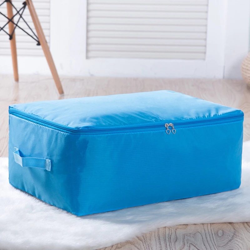 Travel Bedroom Storage Bags Solid color Waterproof Moisture Resistant Quilt Clothes Oxford Storage Bag Quilt Duffel Handbag