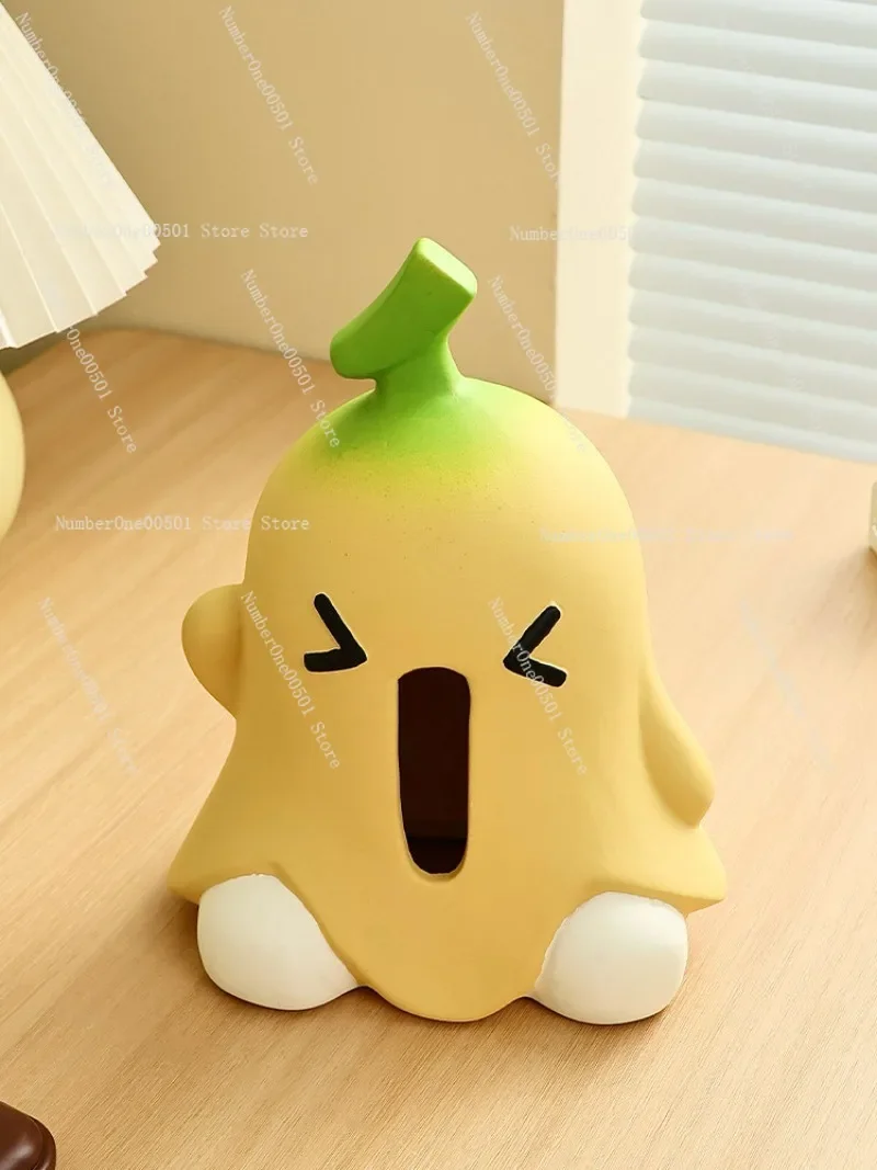 Paper Tissue Box Creative Banana Paper Tissue Box Household Living Room Dining Table Ceramic Paper Box