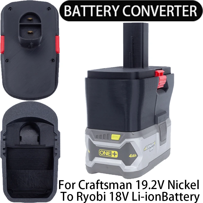 

Battery Adapter for Craftsman 19.2V Nickel Tool Converter for Ryobi ONE+ 18V Li-Ion Battery Adapter Power Tool Accessory