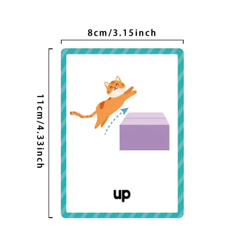 18 كلمة تعلم اللغة الإنجليزية لمرحلة ما قبل المدرسة مع بطاقات تعليمية لمرحلة ما قبل المدرسة للأطفال وبطاقات التعرف على الأطفال وبطاقات الجيب والهدايا