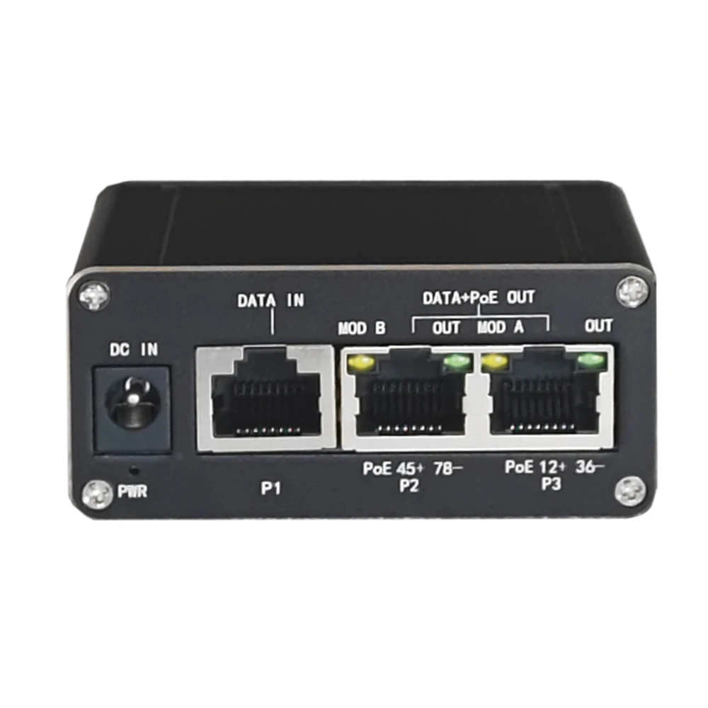 MINI Gigabit POE Injector 24Vdc or 48V Input Mode A and B 24V/48V Passive POE Max 60w Output