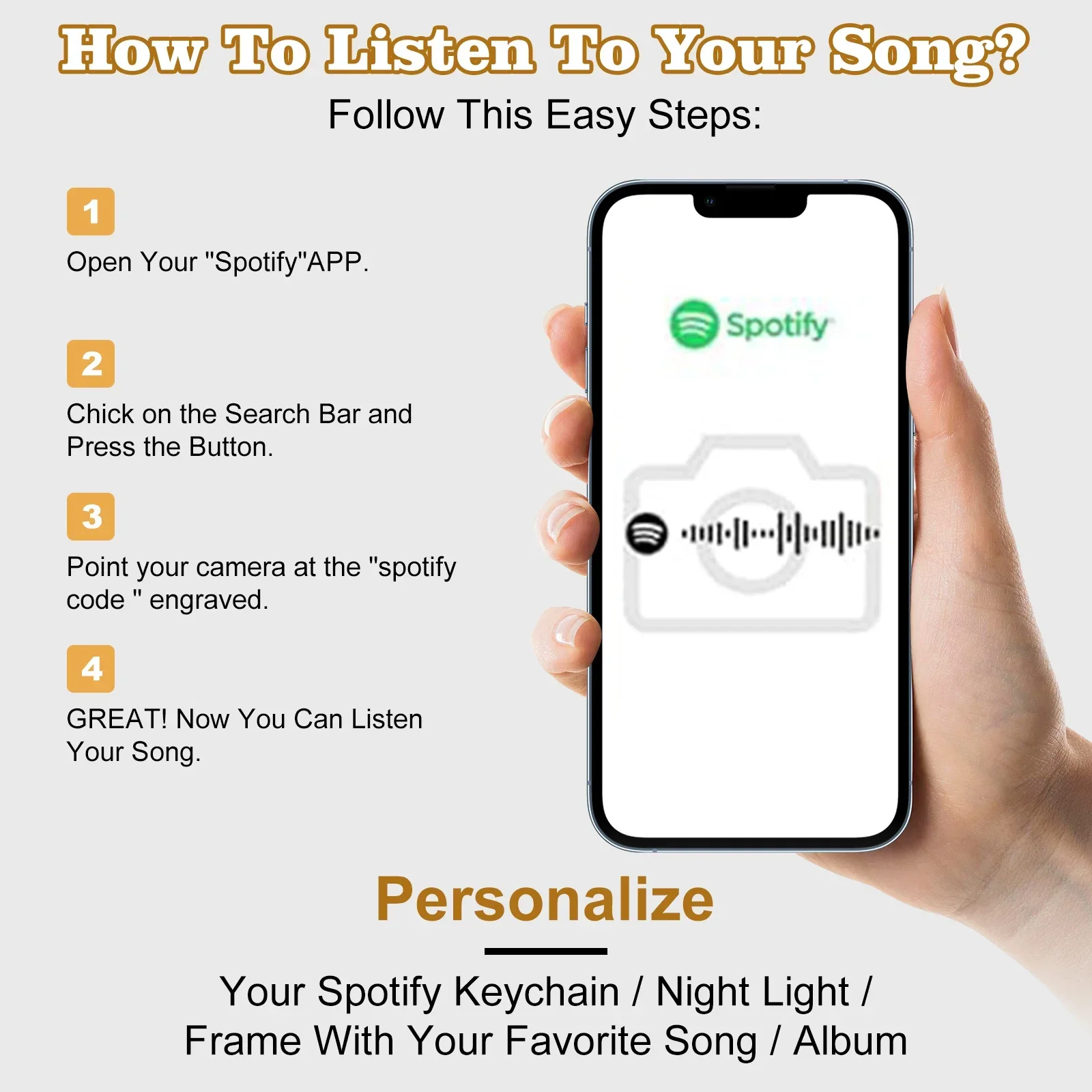 Personalized Plaque Song Photo Lamp Exquisite Customized Spotify Best Gifts for Her Him Mother\'s Day Father Sister Lover Friend