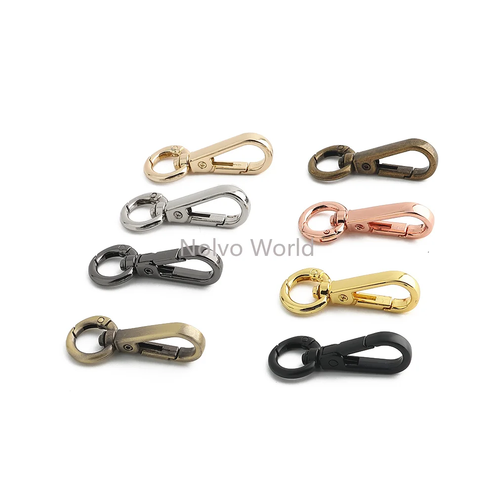 10/50/100PCS 12mm Bag Strap Metal Buckle Carabiner Keychain Swivel Lobster Clasp For Webbing Belt Dog Chain Collar Accessories