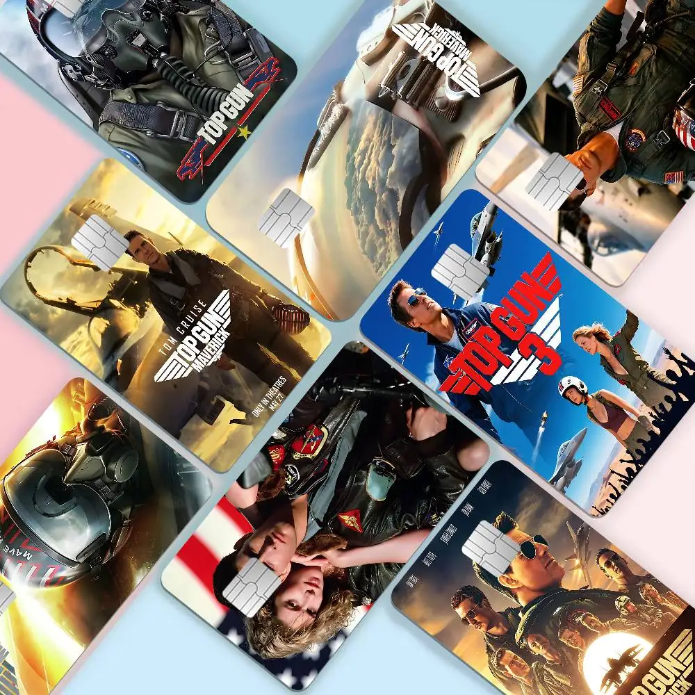 Tom Cruise Maverick Film Top Gun Anmie Sticker Film Skin Cover For Credit Card Debit Bank Card Front