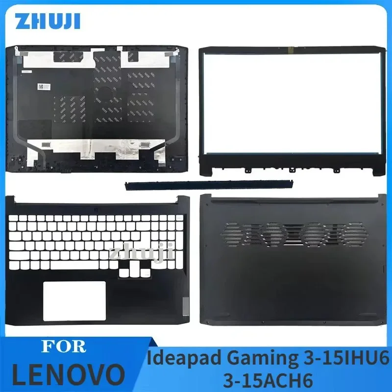 For Lenovo Ideapad Gaming 3-15IHU6 3-15ACH6 LCD Rear Lid Back Top Cover Front Bezel Palmrest Bottom Base Case Housing Shell