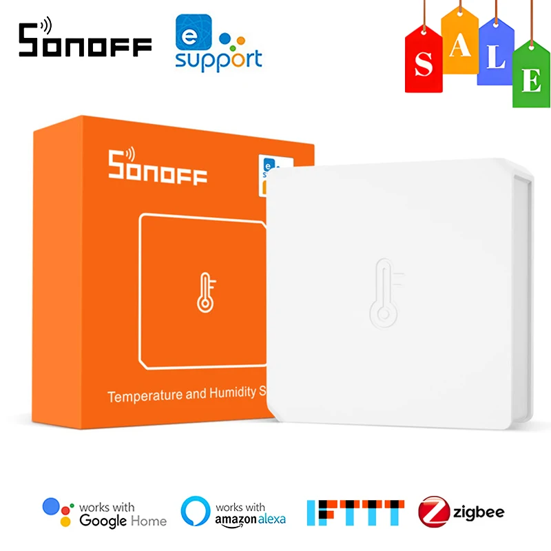 SONOFF SNZB-02 Zigbee Temperature Humidity Sensor Smart Real-Time Sync Via eWeLink ZBBridge Works With Alexa Google Home