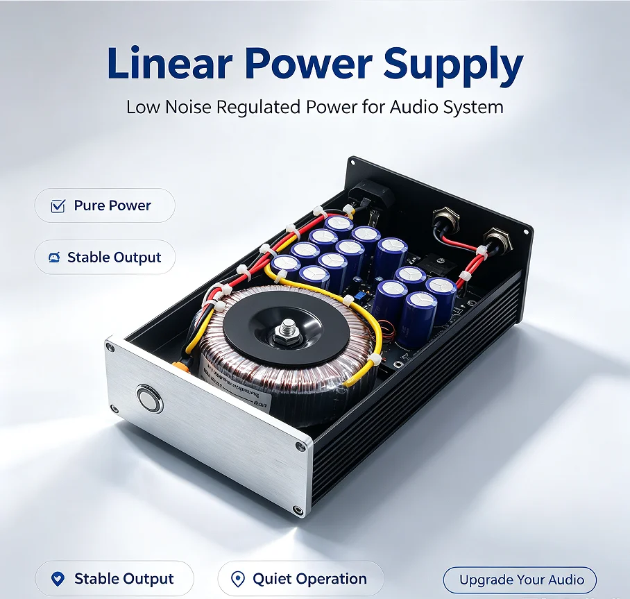 SPD-120PRO  HiFi Ultra-Low Noise 120VA DC Stabilized Linear Power Supply Output DC5V 9V 12V 15V 19V 24V Optional LPS