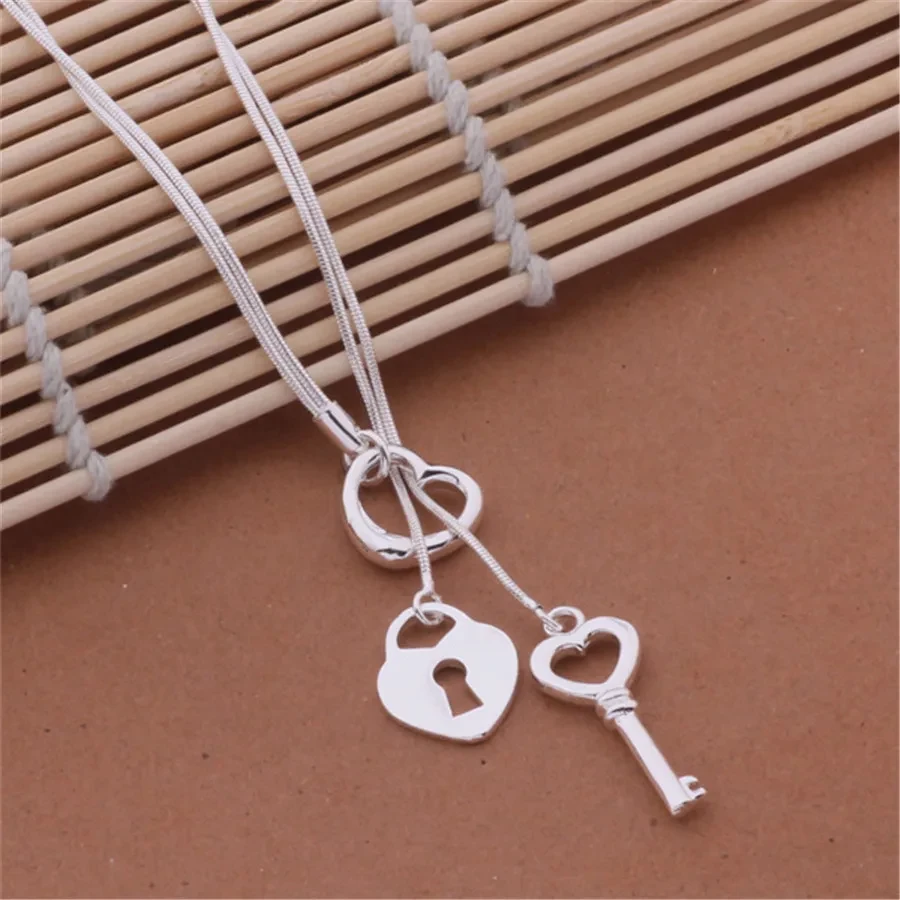 Fine 925 Sterling Silver 1MM Chain Necklace For Man Women Solid Wedding Noble Fashion Jewelry Charms Gifts