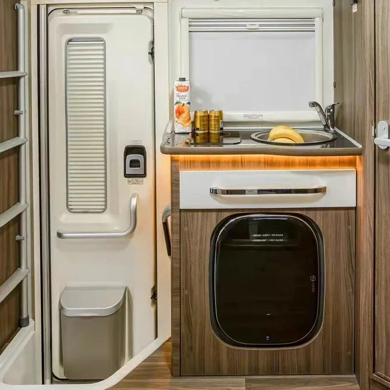 Car-mounted wall-mounted 3KG mini energy-saving drying silent water-saving washing machine RV modification accessories