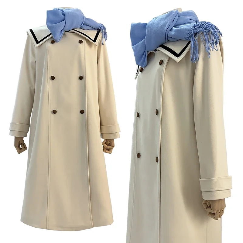 

FC6HOLOUN Frieren Beyond Journey's End Anime Frieren Cosplay Costume Winter Coat Dress Wig Ponytail Daily Wear Christmas Ne@FC8！
