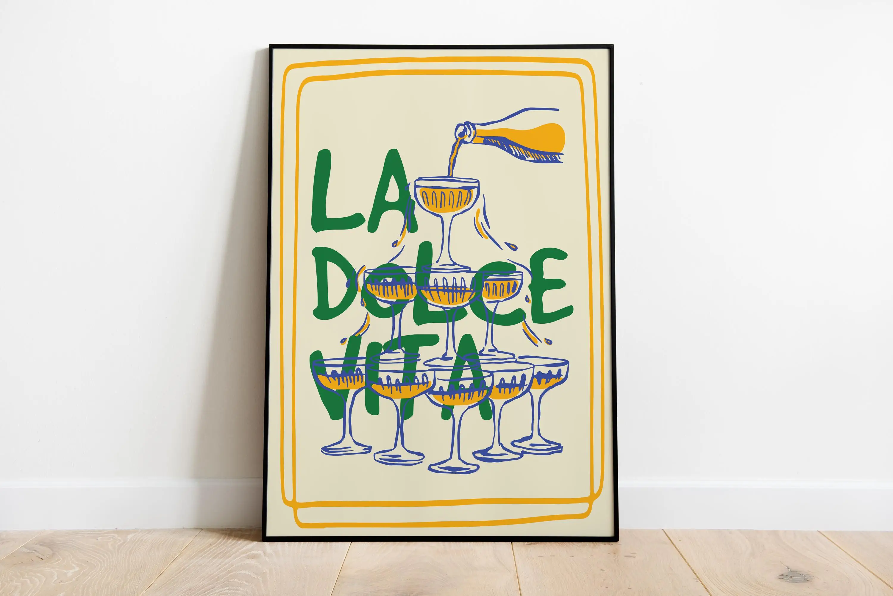 Retro Italian Cocktail Pizza Japanese Ramen Club Wine Cheese Food Poster Print Wall Art Pictures Canvas Painting Room Home Decor