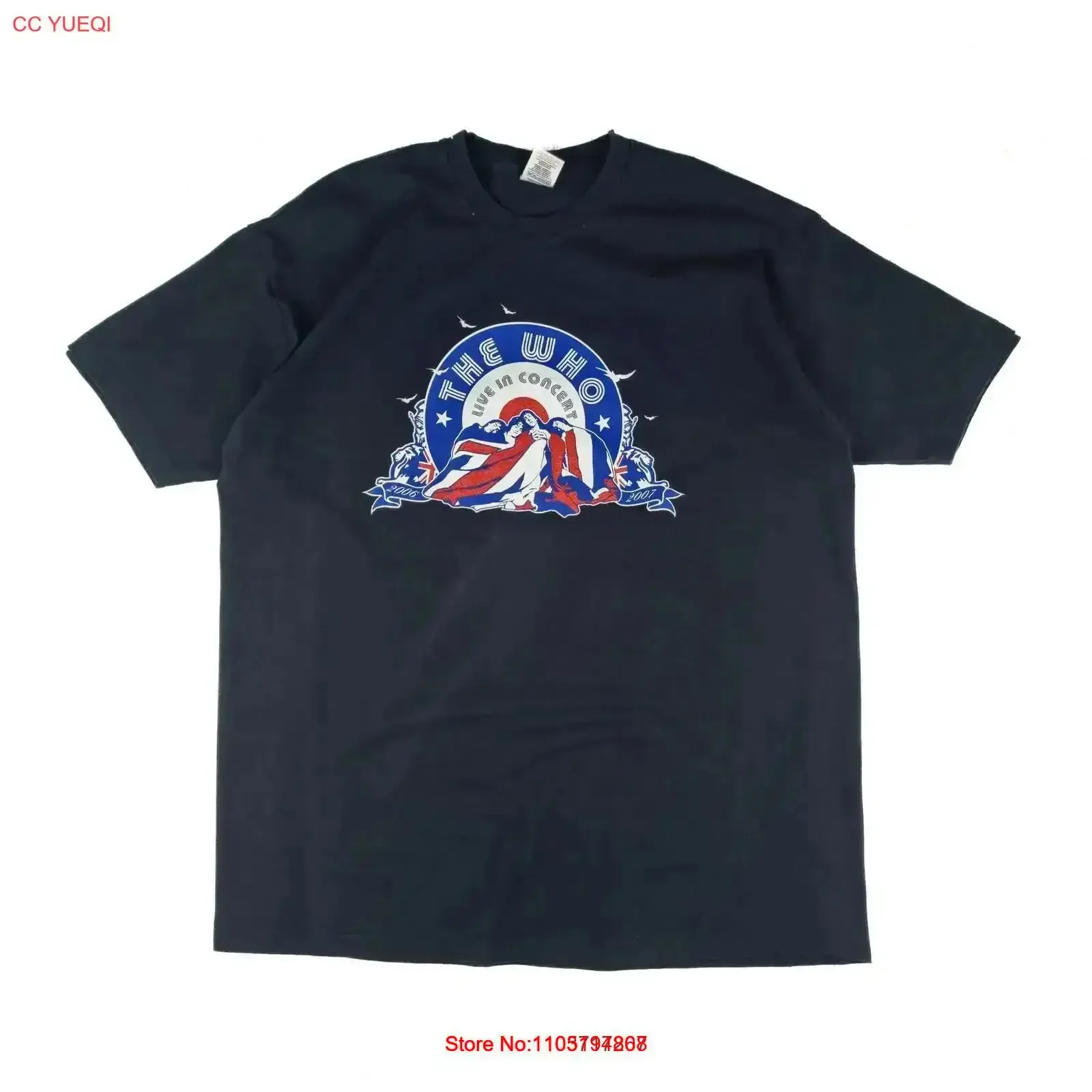 Vintage 2006 2007 The Who Band Tour T Shirt Washed fashion graphic homme Top For Everyday Wear Comfortable streetwear vintage