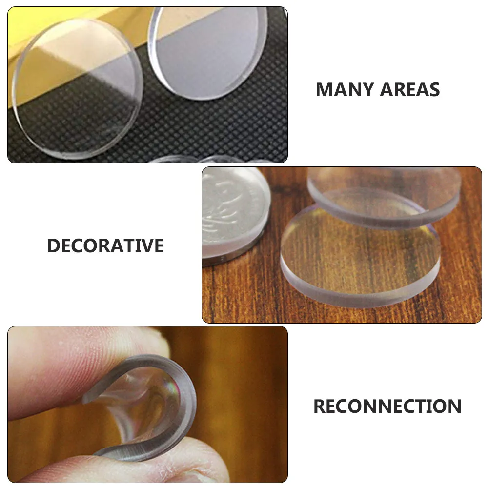 20Pcs Thick Clear Table Bumper Pads for Glass Tables Countertops No Glue Required Non Scratch Heavy Load Clear Spacer for End