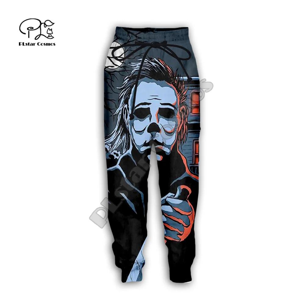 Disfraz de película de Terror para hombre y mujer, ropa de calle con estampado de Michael Myers, Jason 3D, Joggers, pantalones casuales divertidos, X7