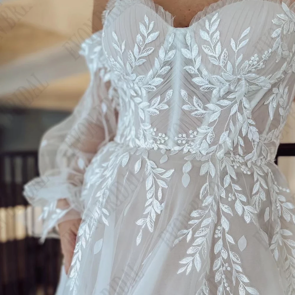 Robes de mariée surdimensionnées personnalisées avec dentelle, tulle doux, ivoire, sans bretelles, grande taille, patients, quoi que ce soit pour les femmes, nouveau, 2025