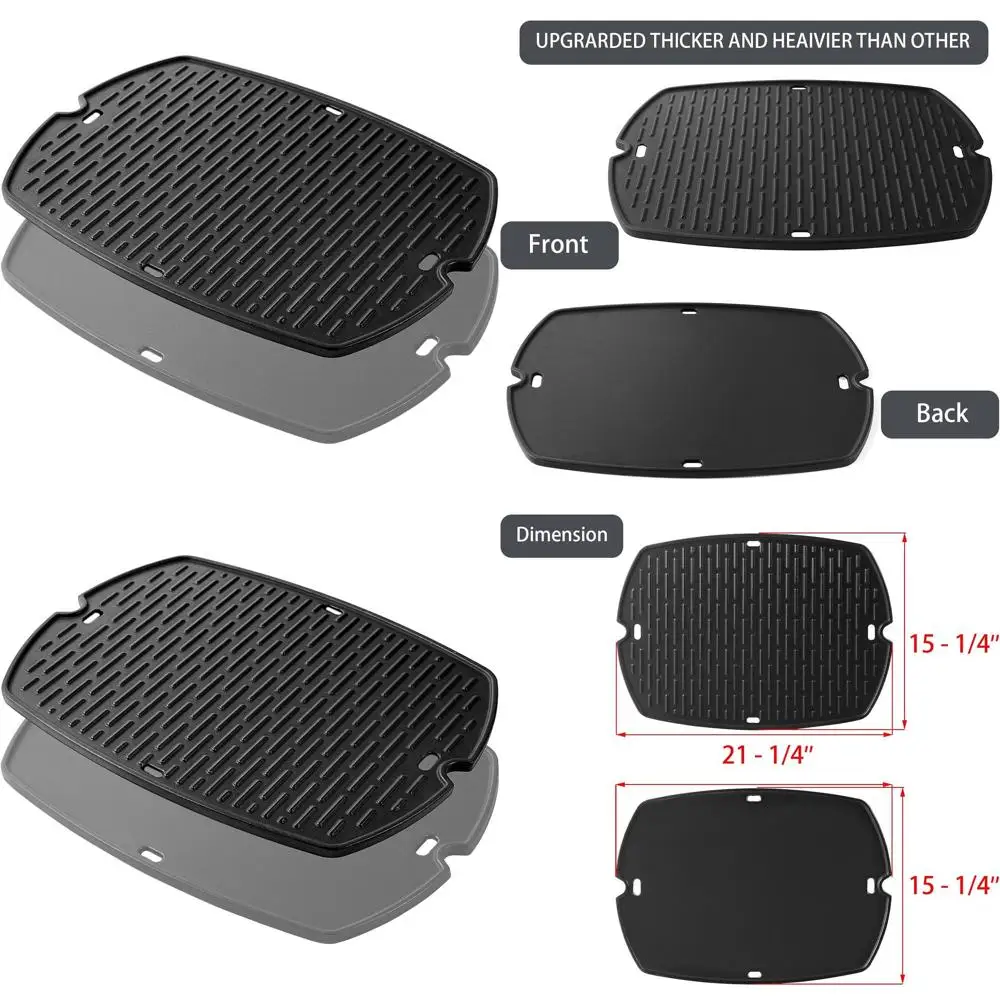 

Запасные части для грилей серии Q2000 - чугунные двусторонние плиты-аксессуары