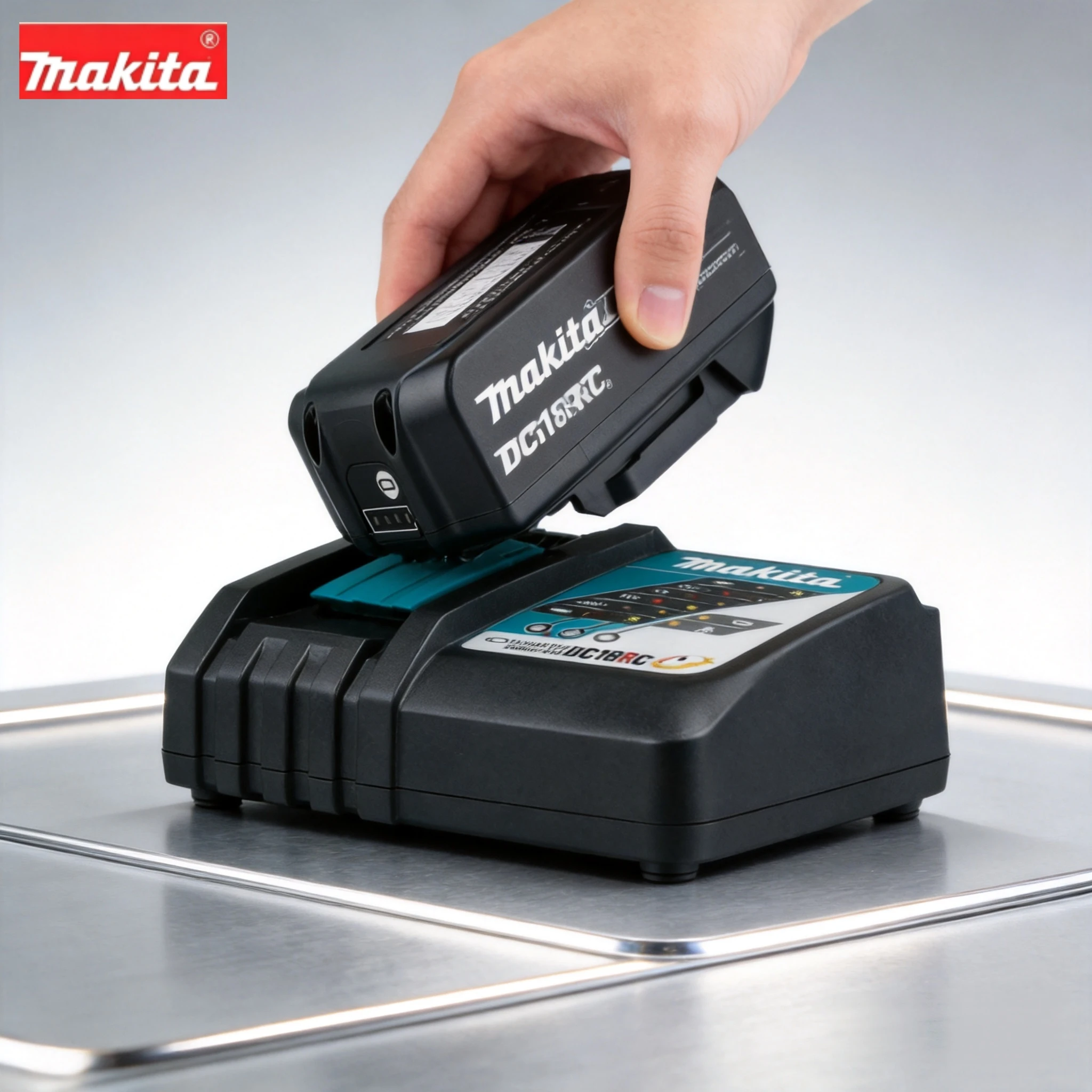 Makita DC18RC 18V Lithium-Ion Fast Battery Charger  Compatible with BL1830 BL1840 BL1850  Batteries  for Makita 18V Power Tools