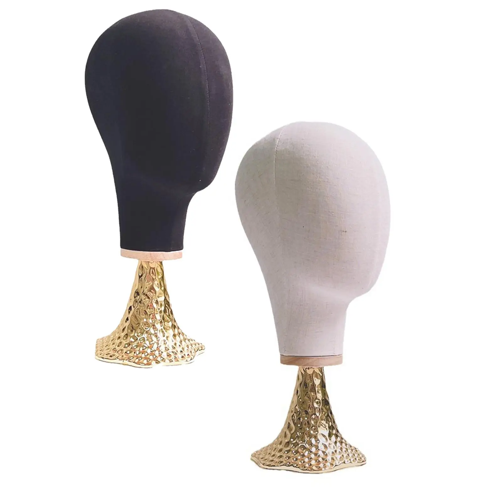 

Mannequin Head Wig Stand Wig Display Holder Fabric Head Wig Stand Hairpieces Display Stand for Home Salon