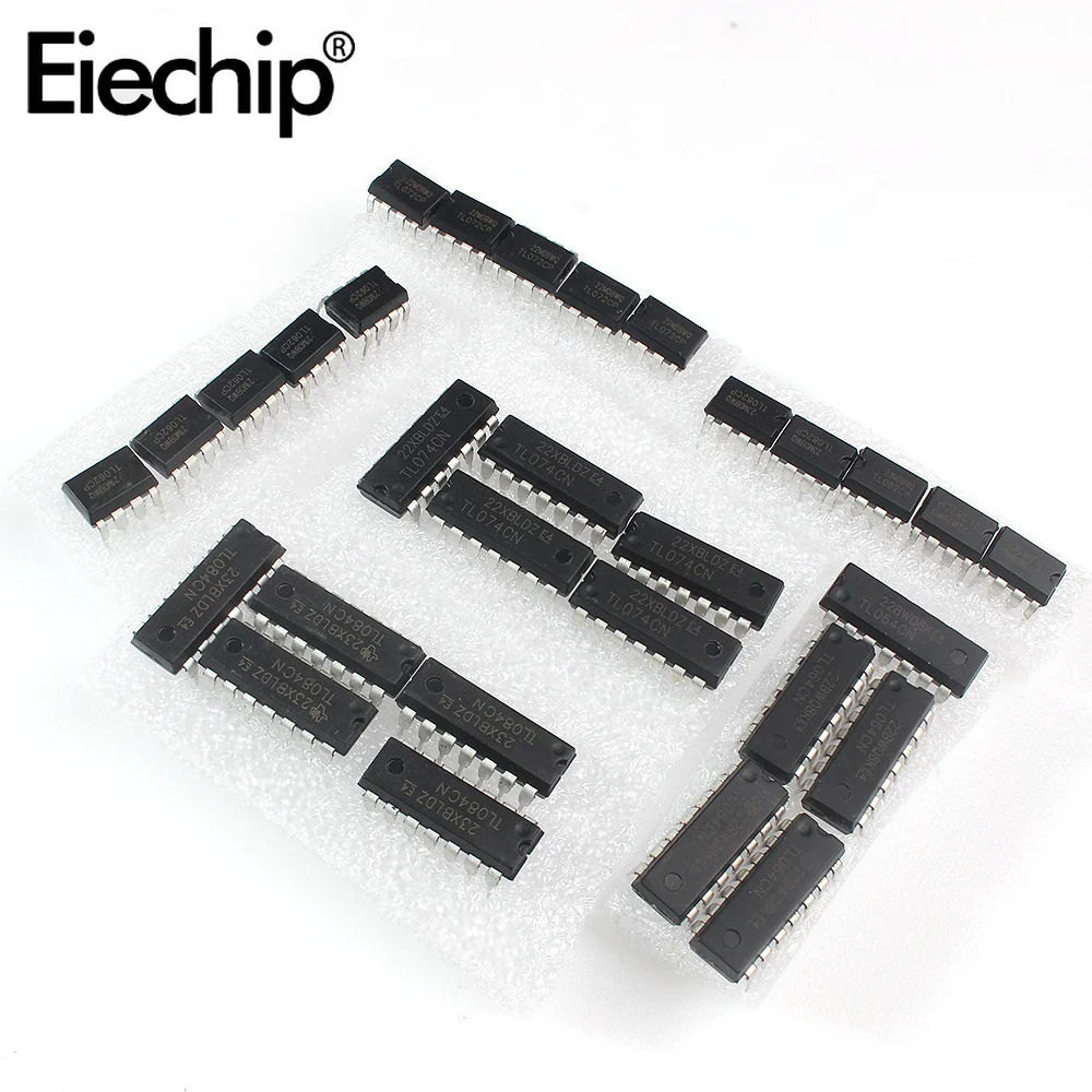 30PCS Integrated Circuits Electronic Kit TL062 TL064 TL072 TL074 TL082 TL084 Audio amplifier IC Chip 6 types*5pcs