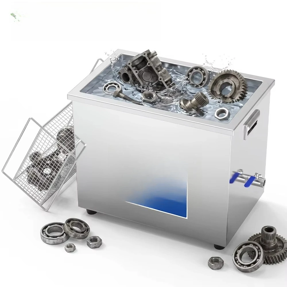 2026 New 30 Liters 1000W SUS Industrial Ultrasonic Cleaner 40kHz for Laboratory Workshop Automotive Parts Washer Engineering