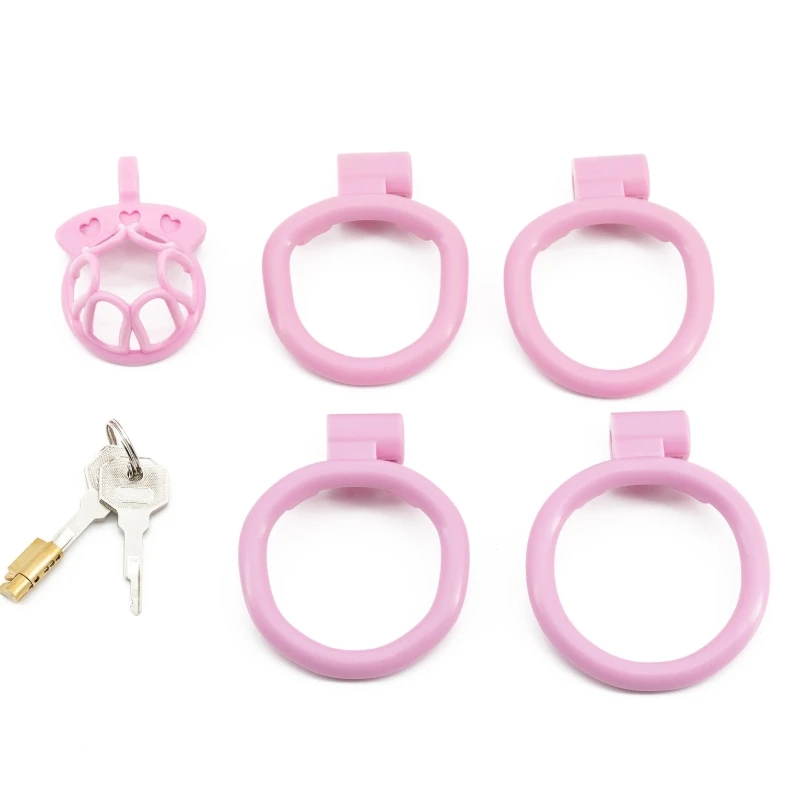 Chastity Lock Cock Cage Invisible Lock with 4 Arc Ring Testicle Chastity Belt BDSM Toy Hentai Bondage SexToy Adult toys for Men - view 4