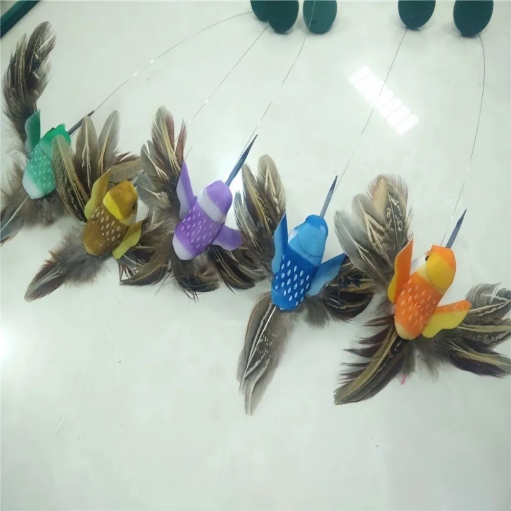 Brinquedo Solar Vibratório para Pássaros com Design de Movimento Oscilante, à Prova d'Água, Alimentado por Energia Solar, Borboleta Voadora com Suporte para Montagem