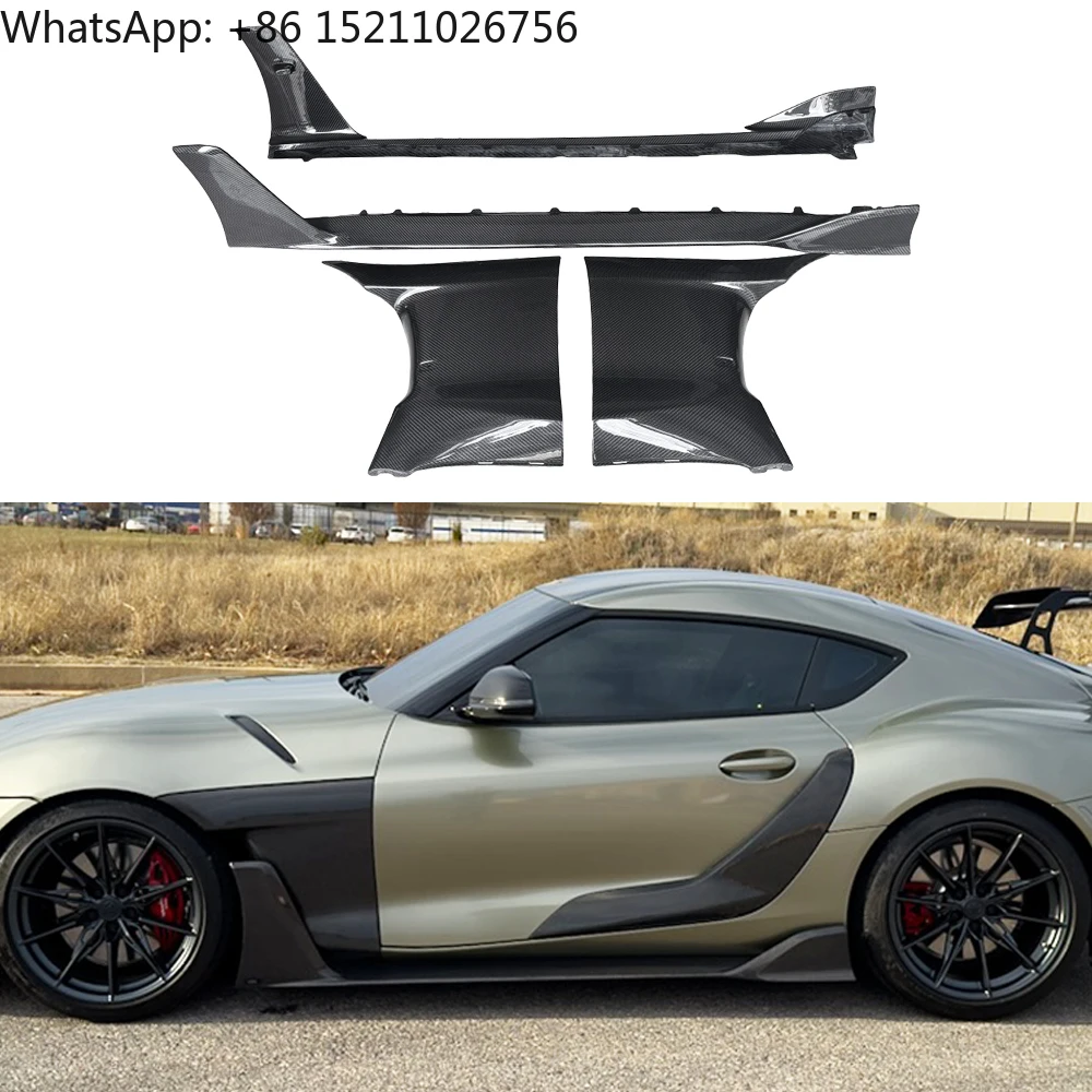 Wholesale Real Carbon Fiber Ad V2 Style Side Skirts and Fenders for Supra A90 A91 MKV High Quality
