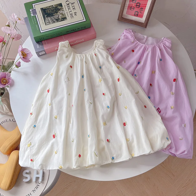 

Платья для девочек, лето 206, детское хлопковое платье-жилет без рукавов для маленьких девочек, милая одежда, детская праздничная одежда принцессы для малышей 5