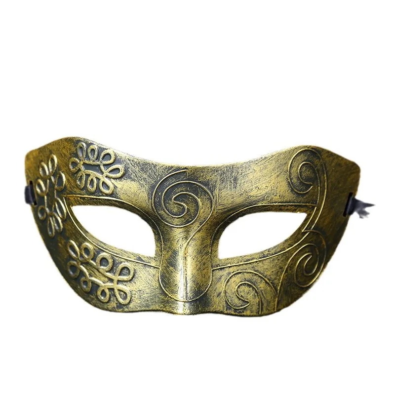 

20pcs Vintage Greek Roman Masks Halloween Masquerade Carnival Antique Half Face Mask Men Women Costume Cosplay Gold Silver