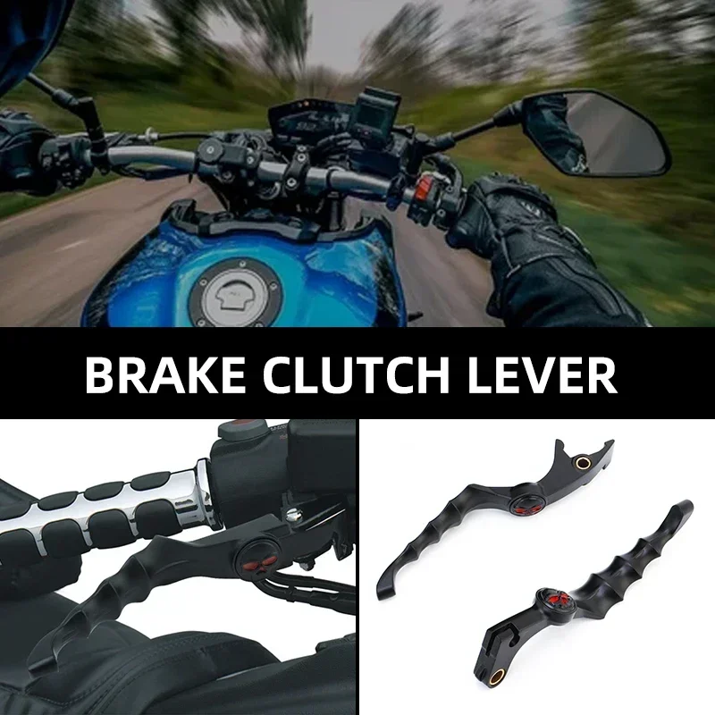 Skull Zombie Brake Clutch Lever Motorcycle Black Handle For Honda Shadow CB750 Nighthawk VT 750 600 1100 1300  VF VTX Magna