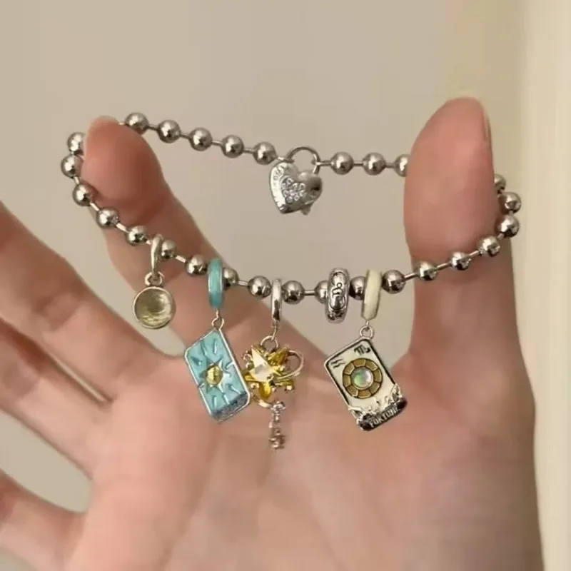 الاتجاه خمر خمر التارو بطاقات مربعة نجمة الشمس القمر سوار للنساء مجوهرات الأزياء الحد الأدنى اكسسوارات بالجملة الطرف #1