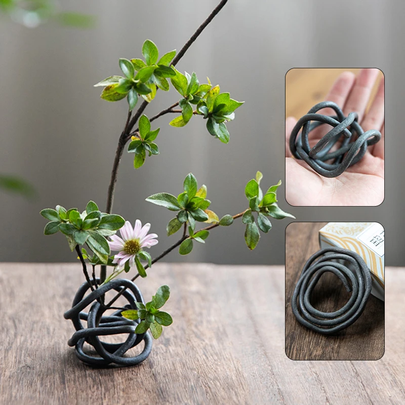 Japanese Style Ikebana Holder Flexible Deformable Flower Arrangement Insert Base Cafe Home Kenzan Flower Art Fixed Holder