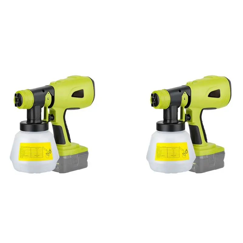 HRBAJ-2X Cordless Paint Sprayer For Ryobi Li- Battery Electric Handheld Paint Spray For Furniture DIY Works