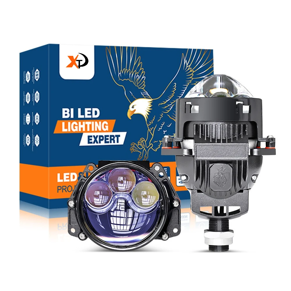 

Car 3" Bi LED Three Direct Laser Projector Lenses Headlight 6000K 260W Hella 3R G5 12V For H4 H7 9005 9006 Auto Light Retrofit