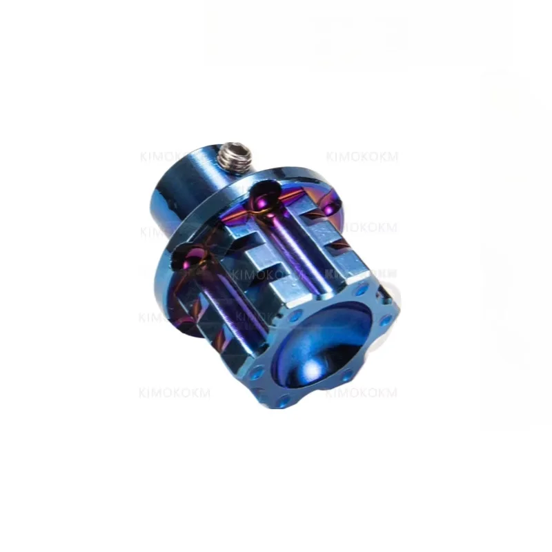 For Motorcycle Hexagonal Cap Motorcycle Key Cover Everyday Carry Blue Aluminum Alloy Easy To Install Replaceable