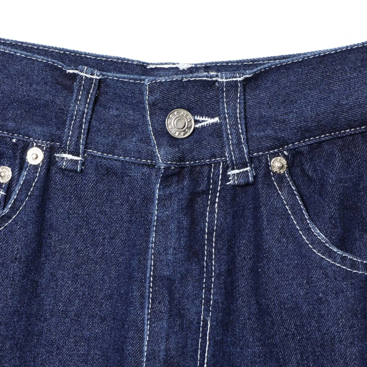 Frau Retro Hohe Taille Jeans Lose Einfarbig Taste Zipper Taschen Casual Hosen Alle-spiel Frühen Herbst neue Chic Hosen