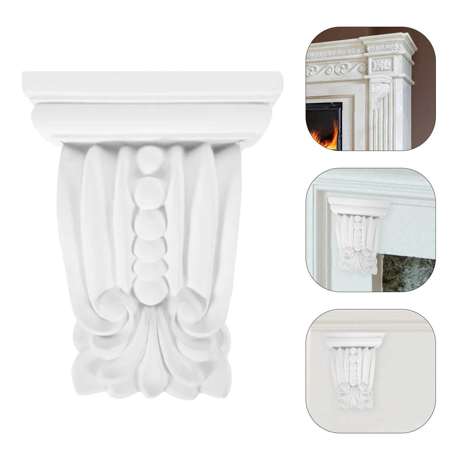 Vintage Decor Roman Capitals and Corbels Rustic Decoration Pu Non-gypsum White Decorative for Home