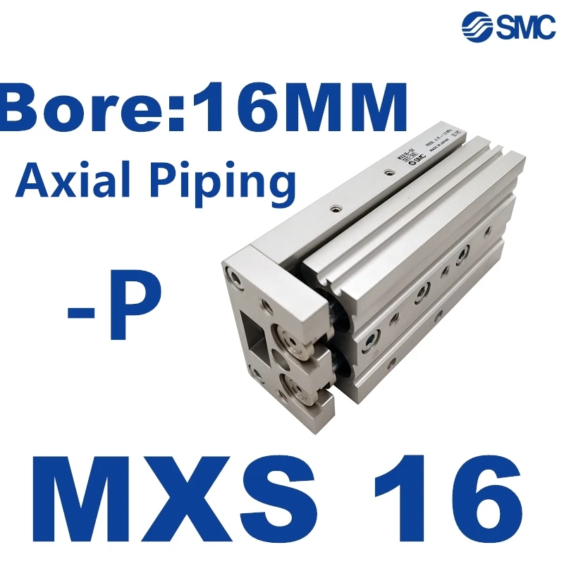 

MXS16 NEW SMC MXS16-10P MXS16-20P MXS16-30P MXS16-40P MXS16-50P MXS16-75P MXS16-100P ASP Axial Piping Slide Table Guide Cylinder