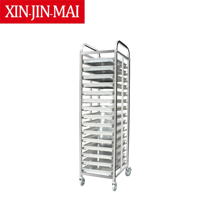 Bakery Cooling Rack Baking Tray Trolley with 12 Trays Kitchen  Used food